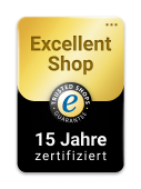 Trusted Shops Excellent Shop 15 Jahre zertifiziert